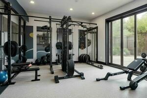 AI generated Home Gym. Pro Photo