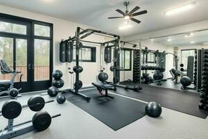 AI generated Home Gym. Pro Photo