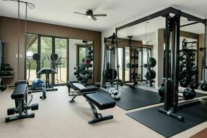 AI generated Home Gym. Pro Photo