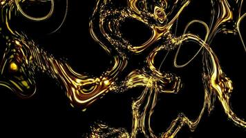 golden liquid abstract background animation video footage