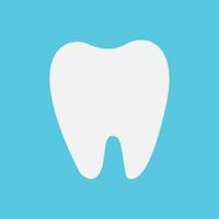 A white healthy tooth on a bare background. Vector, flat style vector