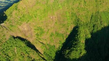 Aerial View of Mount Slamet in the distance from the summit of Mount Bisma in Central Java, Indonesia. video