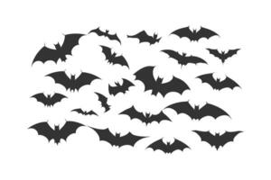 garabatear negro silueta de murciélagos vector ilustración diseño.