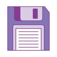 Floppy disk icon y2k style. Old computer aesthetic vector