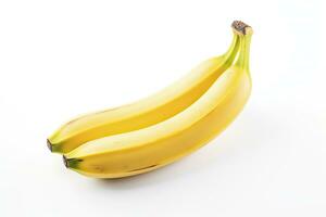 ai generado bananas son aislado en un blanco antecedentes. ai generado. foto