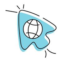 Cursor Controls Hand Drawn Icon vector