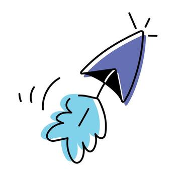 Cursor Controls Hand Drawn Icon vector