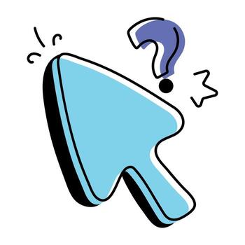 Cursor Controls Hand Drawn Icon vector