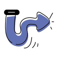 Cursor Controls Hand Drawn Icon vector