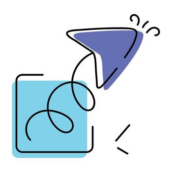 Cursor Controls Hand Drawn Icon vector