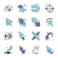 Pointer Controls Hand Drawn Icon vector