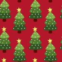 Christmas seamless pattern. Christmas tree. Vector. Flat style vector