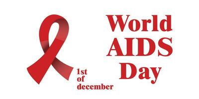 mundo SIDA día bandera antecedentes ilustración. vector