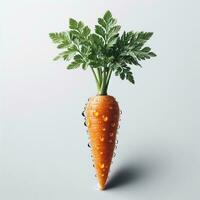 AI generated Carrot on white background photo