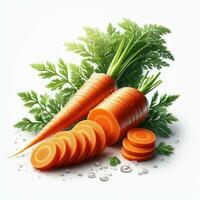 AI generated Carrot on white background photo