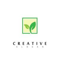 nature logo design growth eco green bio organic vector