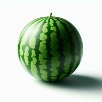 AI generated Slice ripe watermelon on white background photo