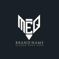 MEQ abstract letter logo. MEQ creative monogram initials letter logo concept. MEQ Unique modern flat abstract vector letter logo design.