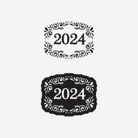 2024 New Year and Christmas logo  2024 number design and illustration vector