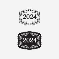 2024 New Year and Christmas logo  2024 number design and illustration vector