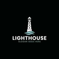 Lighthouse logo design template vector