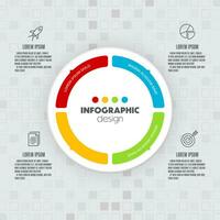 Vector infographic template for presentation. Circle chart process diagram 4 step.