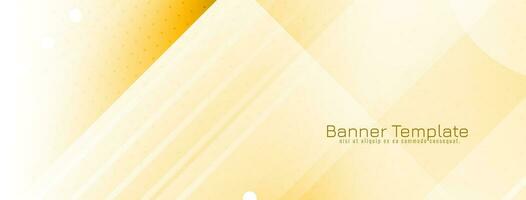 Modern soft yellow geometric design modern banner template vector