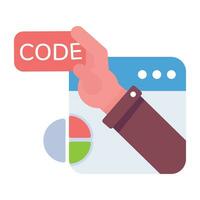 Trendy Web Coding vector