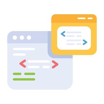 codificación de sitios web de moda vector