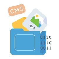 Trendy CMS File vector