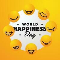 Happiness Day Template Vector Design