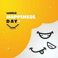 Happiness Day Template Vector Design