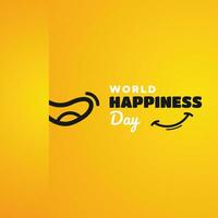 Happiness Day Template Vector Design