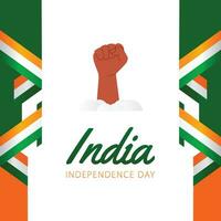 India Independence day realistic design vector template