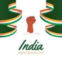 India Independence day realistic design vector template