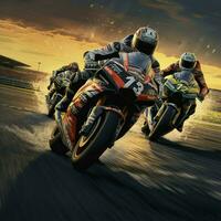 AI generated Motorbike Championship Illustration photo
