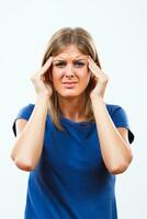 Woman having headache photo