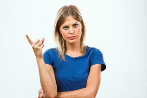 Young woman scolding photo