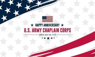 Happy US Army Chaplain Corps Anniversary Background Vector Illustration