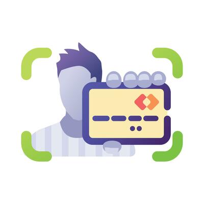 Illustration of identification. Identity verification icon