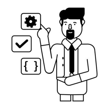 Trendy Code Testing vector