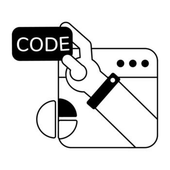 Trendy Web Coding vector