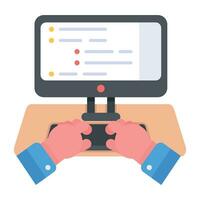 Trendy Computer Typing vector