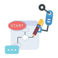 Trendy Flowchart Designing vector