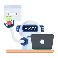 Trendy Developer Bot vector