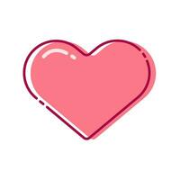 Cute pink heart kawaii for valentine's day. Cartoon