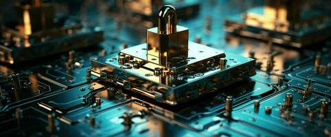 AI generated Cyber security, Network security system, Personal Data, Information privacy, Data protection, Internet and technology, Information and technology services photo