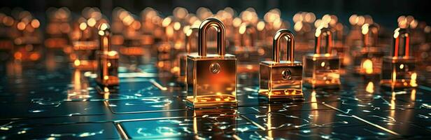 AI generated Cyber security, Network security system, Personal Data, Information privacy, Data protection, Internet and technology, Information and technology services photo