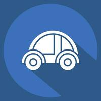 Icon Driverless Car. related to Future Technology symbol. long shadow style. simple design editable. simple illustration vector