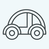 Icon Driverless Car. related to Future Technology symbol. line style. simple design editable. simple illustration vector